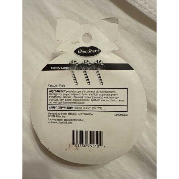 ChapStick Holiday Ornament Candy Cane Lip Balm Gift Set Of 5 - Picture 2 of 2